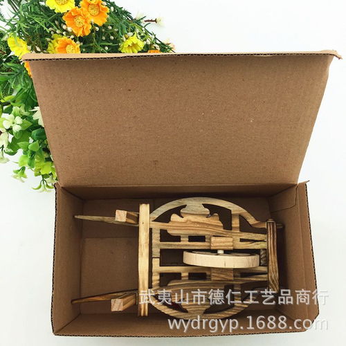大号怀旧创意工艺收藏品 微型农具模型 木制手推独轮车木质玩具